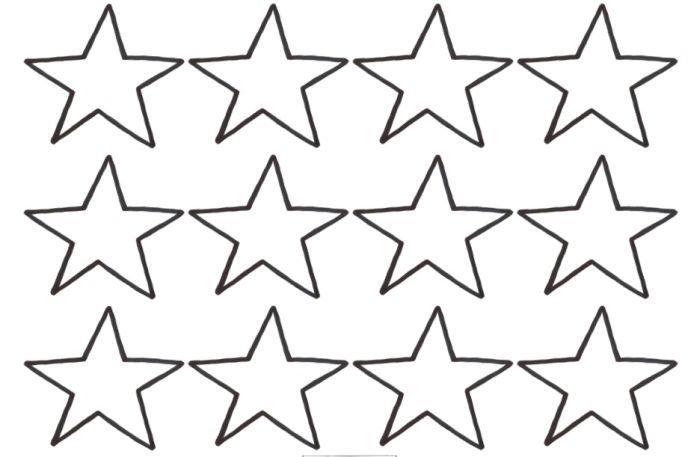 Трафарет Звёздочки