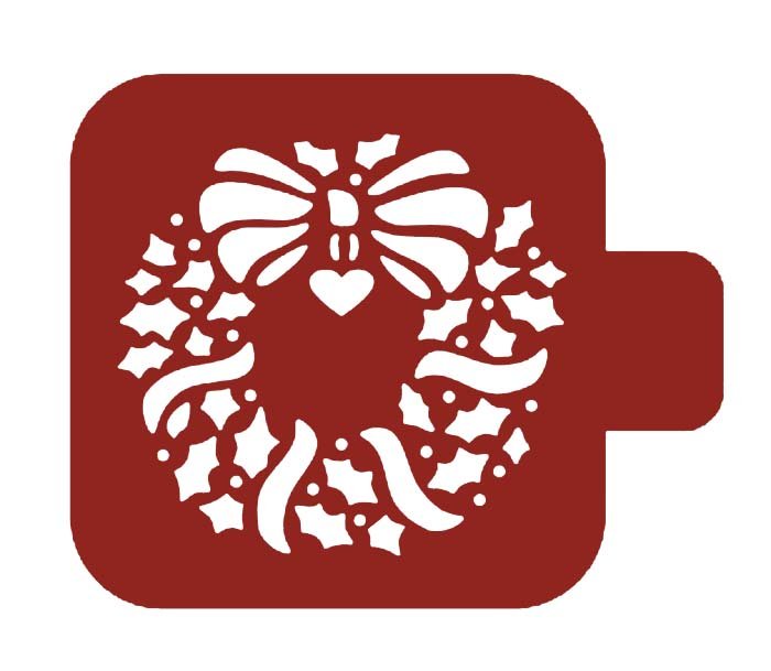 Трафарет венок для торта