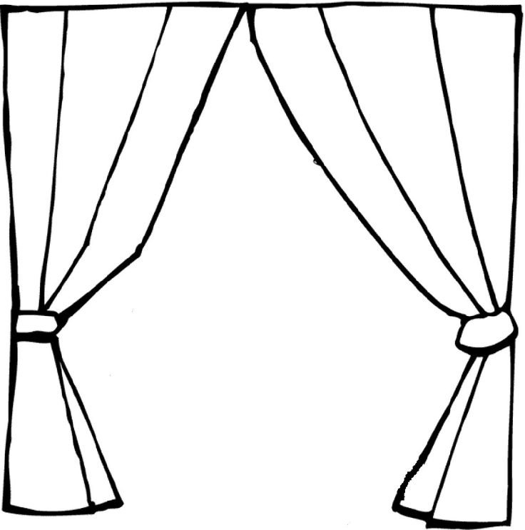 Занавески раскраска для детей