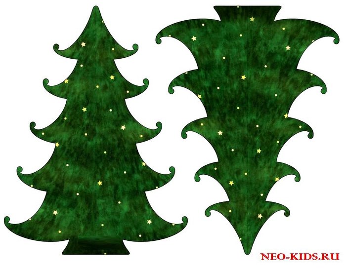 Распечатка объемная елка