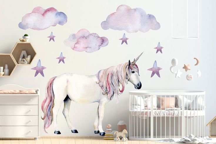 Наклейка на стену Единорог