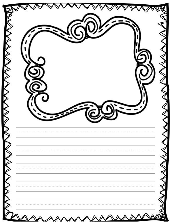 Рамка со строчками для текста