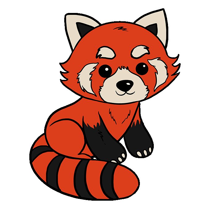 Красная Панда мультяшная