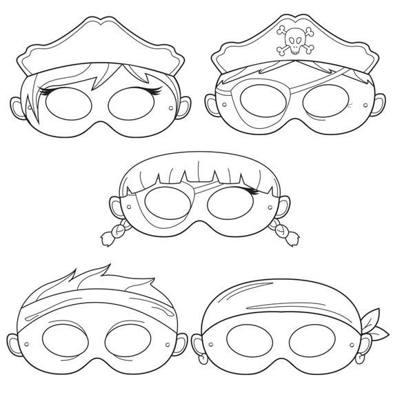 Маски шаблоны для печати для детей