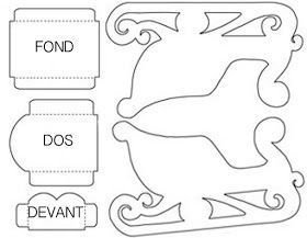 Сани Деда Мороза шаблон