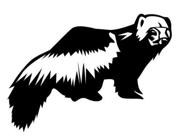 Силуэт Росомахи животного