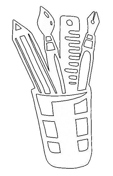 Вытынанки школьные принадлежности