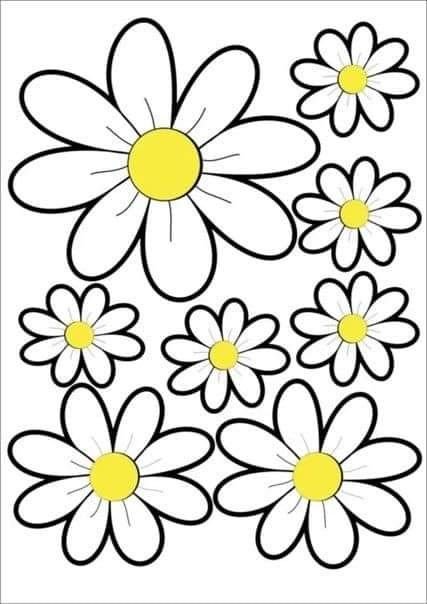 Ромашка трафарет