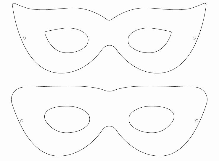Макет маски карнавальной