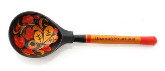 Деревянная ложка расписанная под хохлому