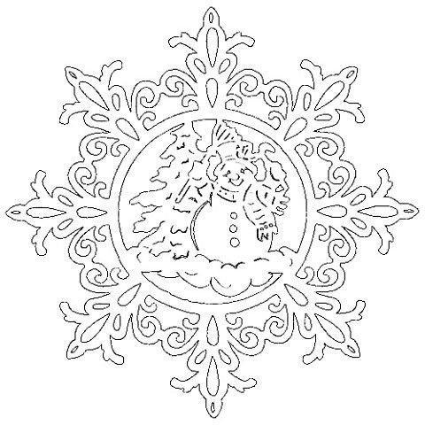 Новогодние вытанки снежинки