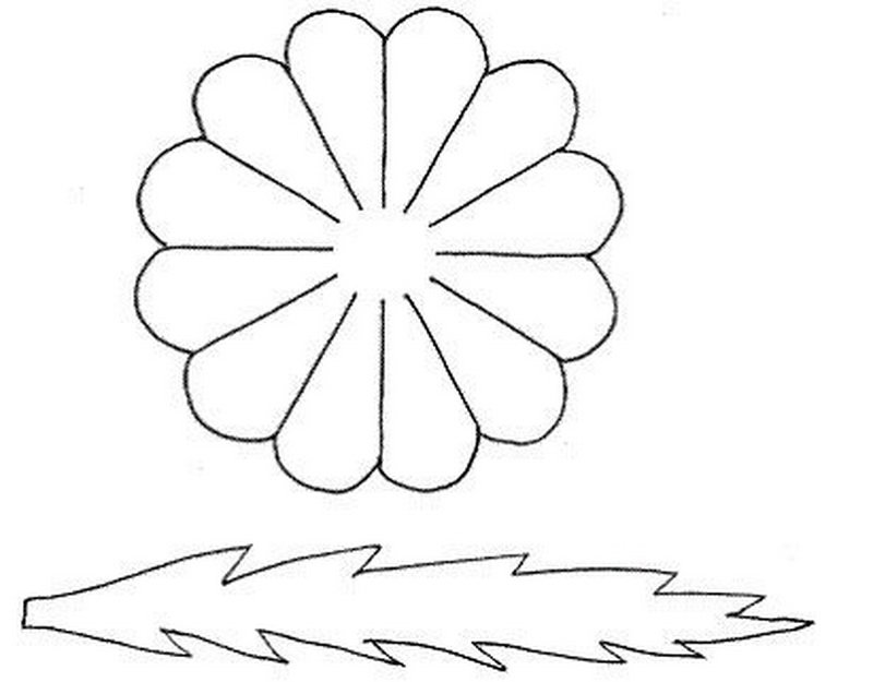 Трафарет цветка Ромашка