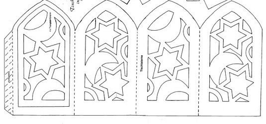 Фонарик трафарет для вырезания