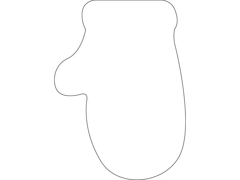 Трафарет варежки