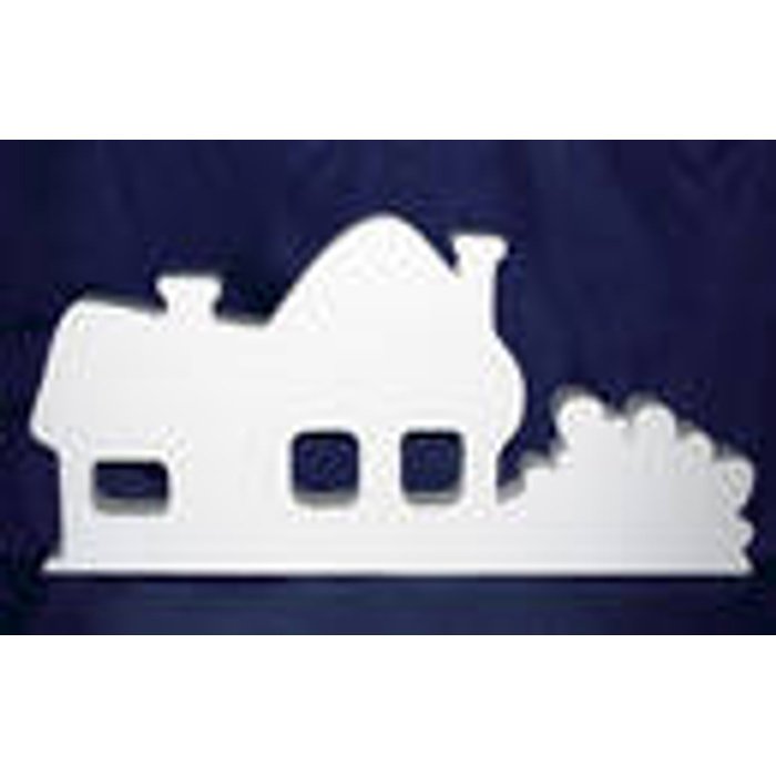 Домик из пенопласта трафарет