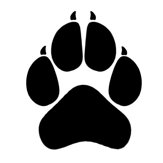 Лапка собаки трафарет