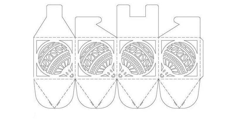 Вытынанки коробка с подарками