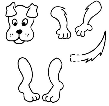 Трафарет собаки для рисования