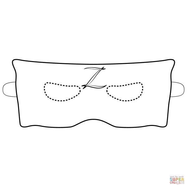 Маска зорро трафарет