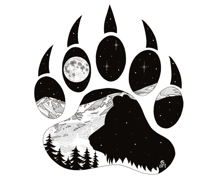Волчья лапа Велеса тату