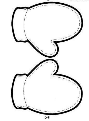 Трафарет варежка для пряника