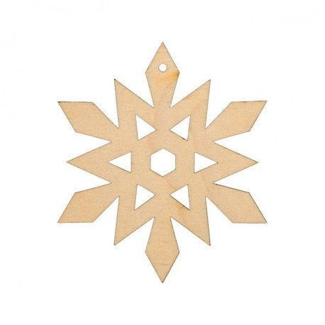Елочные игрушки из фанеры Снежинка