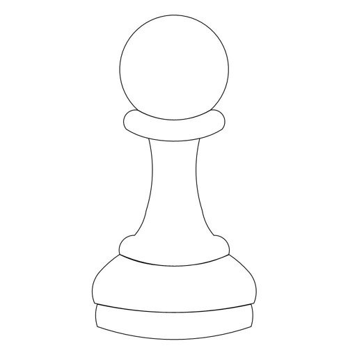 Трафарет шахматных фигур