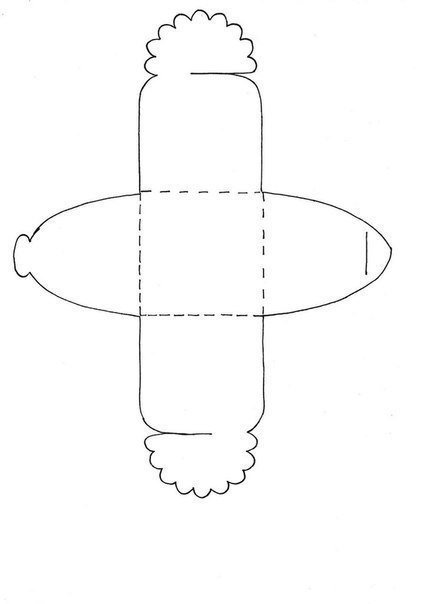 Трафарет упаковки для подарка