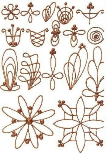 Украшение торта шоколадными узорами