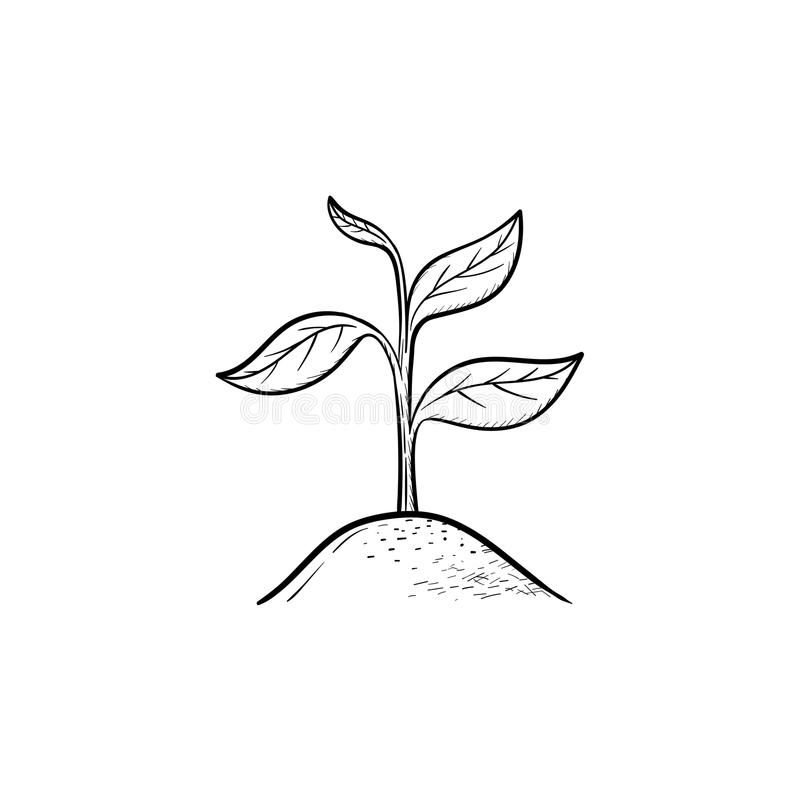 Росток трафарет