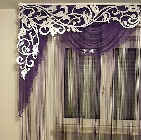 Ажурный ламбрекен м001