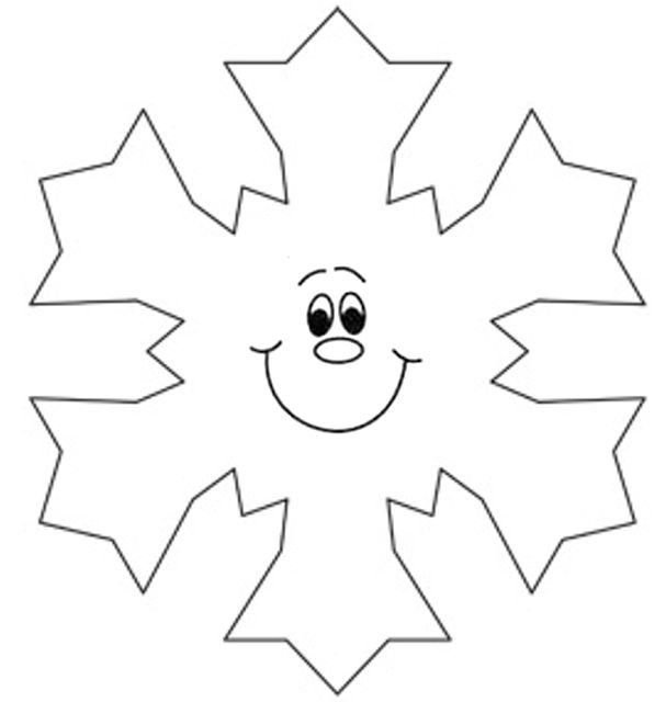 Снежинка трафарет для вырезания