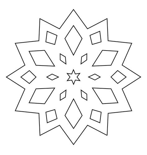 Новогодние снежинки трафареты