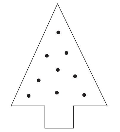 Елка треугольная шаблон