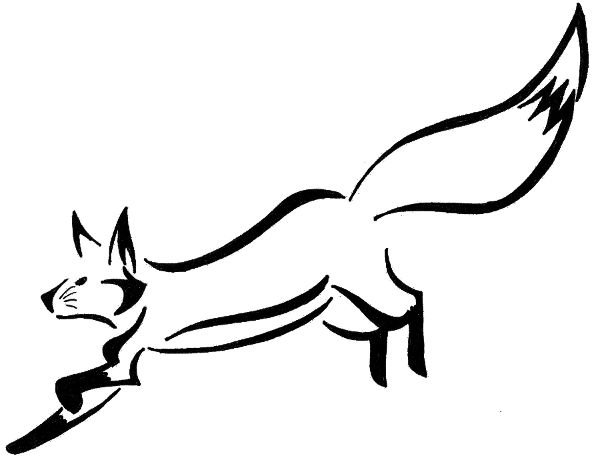 Силуэт лисы