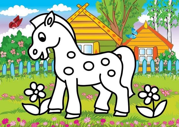 Раскрашиваем пластилином для малышей