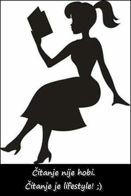 Силуэт читающей девушки