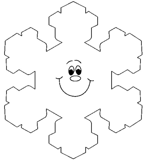 Веселые снежинки шаблоны