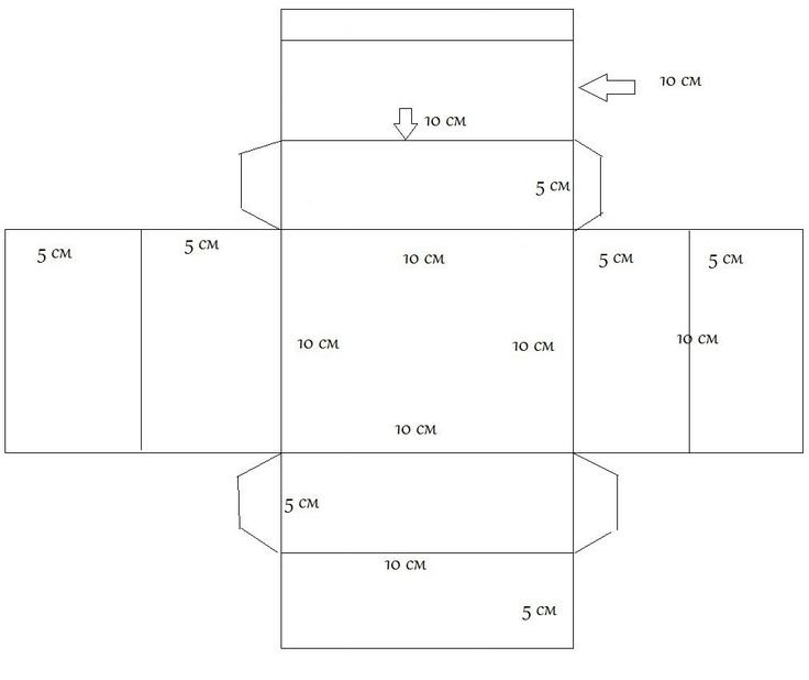 Чертеж коробочки из картона с крышкой своими руками