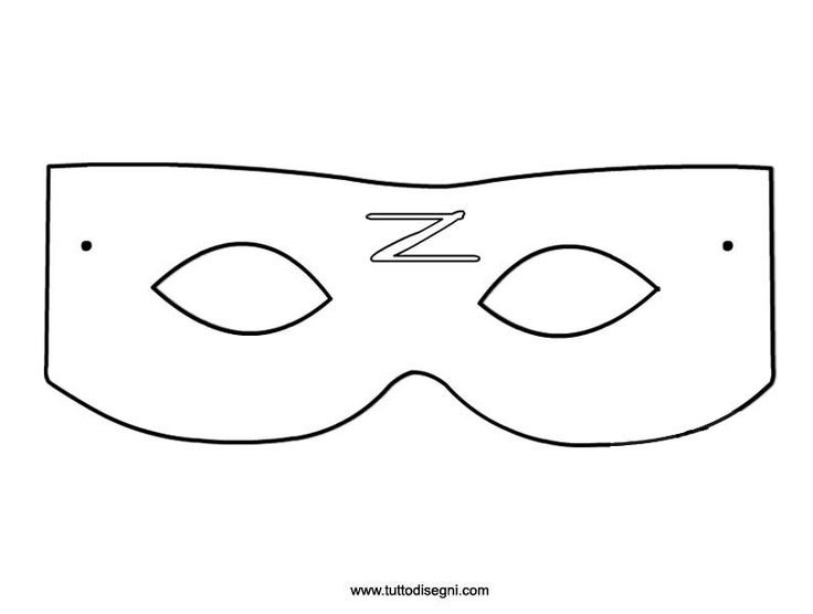 Маска зорро лекало