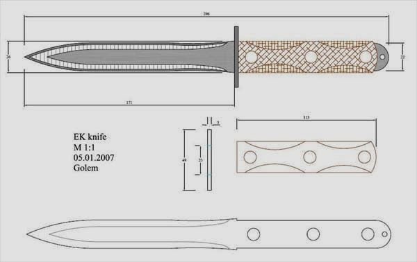 Нож Fairbairn Sykes чертежи