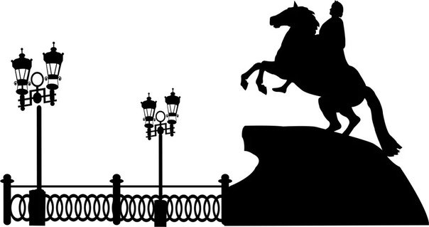 Медный всадник в Санкт-Петербурге вектор