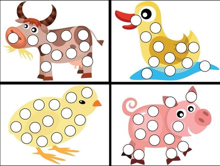 Пластилиновые заплатки для 2 лет