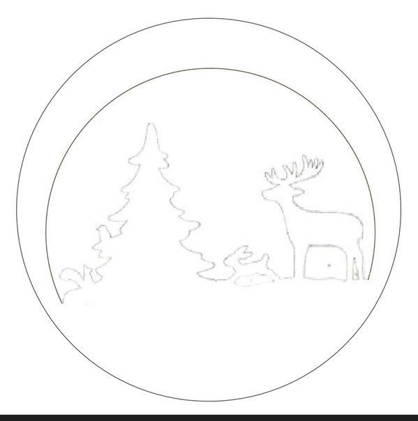 Вытынанки круги новогодние