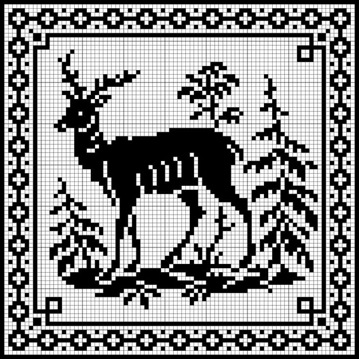 Схемы вышивки крестом монохром
