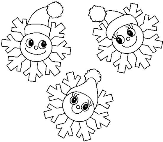 Снежинка раскраска для детей