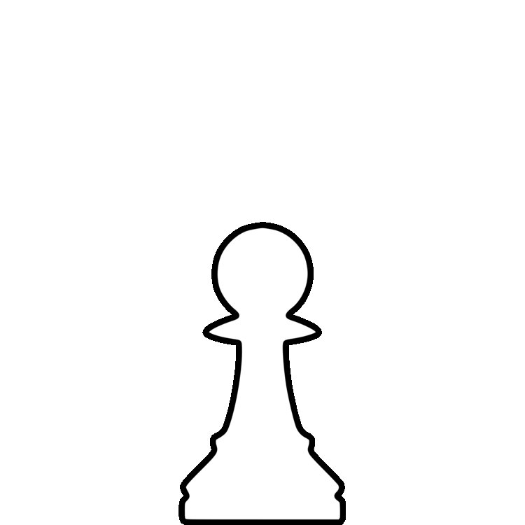 Шахматная фигура пешка контур