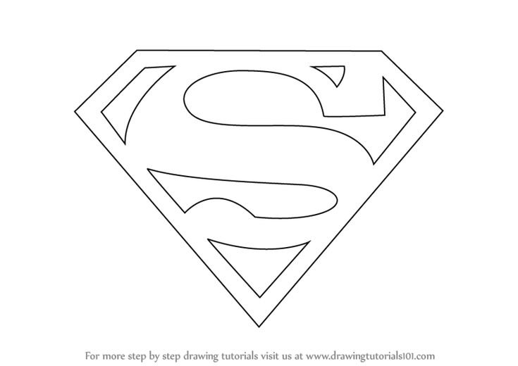 Знак Супермена раскраска