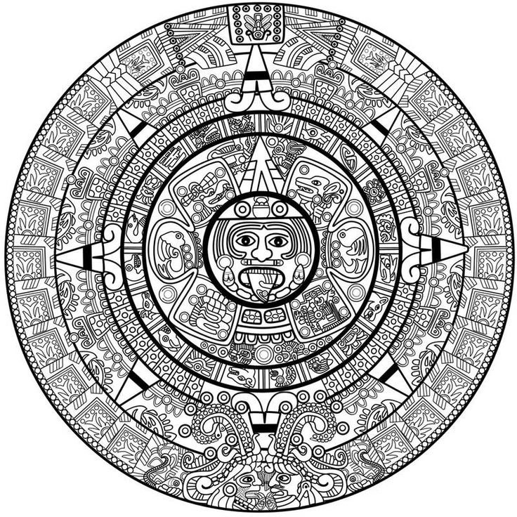 Календарь Майя рисунок