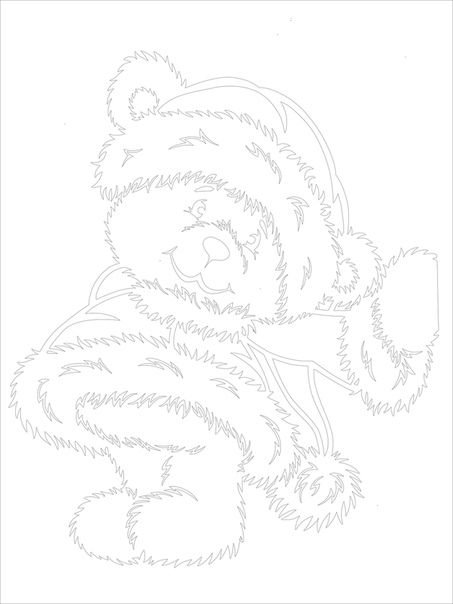 Вытынанка мишка